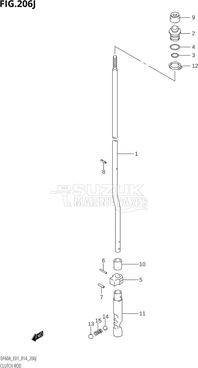 CLUTCH ROD (DF60AQH:E01)