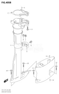 00252F-810001 (2018) 2.5hp P01-Gen. Export 1 (DF2.5) DF2.5 drawing DRIVE SHAFT HOUSING (L-TRANSOM)