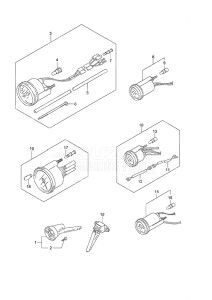 Outboard DF 25 V-Twin drawing Meter Remote Control