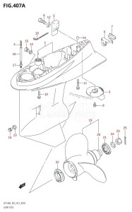 DF140AZ From 14003Z-310001 (E03)  2013 drawing GEAR CASE (DF140AT:E03)