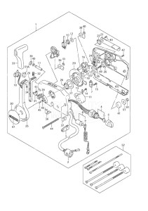 Outboard DF 70 drawing Remote Control (2004)