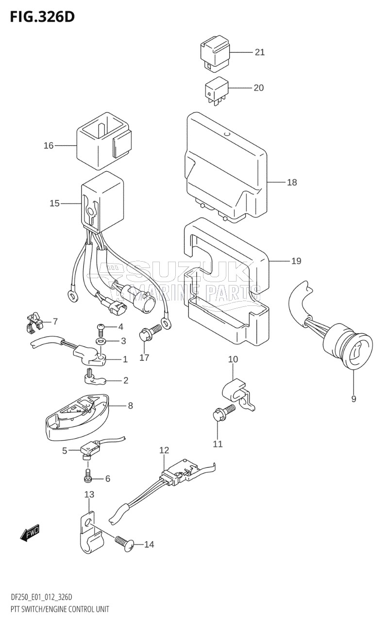 PTT SWITCH / ENGINE CONTROL UNIT (DF200Z:E40)