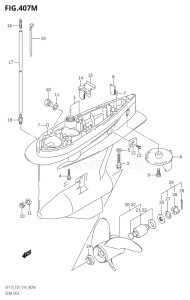 17502Z-410001 (2014) 175hp E01 E40-Gen. Export 1 - Costa Rica (DF175Z    DF175ZG) DF175Z drawing GEAR CASE (DF175TG:E40)