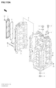 14001Z-251001 (2002) 140hp E01-Gen. Export 1 (DF140ZK2) DF140 drawing CYLINDER BLOCK