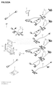 14004F-340001 (2023) 140hp E11 E40-Gen. Export 1-and 2 (DF140BG) DF140BG drawing OPT:HARNESS (1) (021)