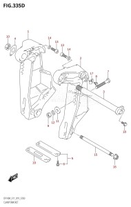 DF140A From 14003F-910001 (E11 E40)  2019 drawing CLAMP BRACKET (DF140AT:E11,DF140AZ:E11)