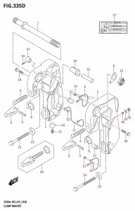 DF15A From 01504F-510001 (P03)  2015 drawing CLAMP BRACKET (DF9.9BTH:P03)