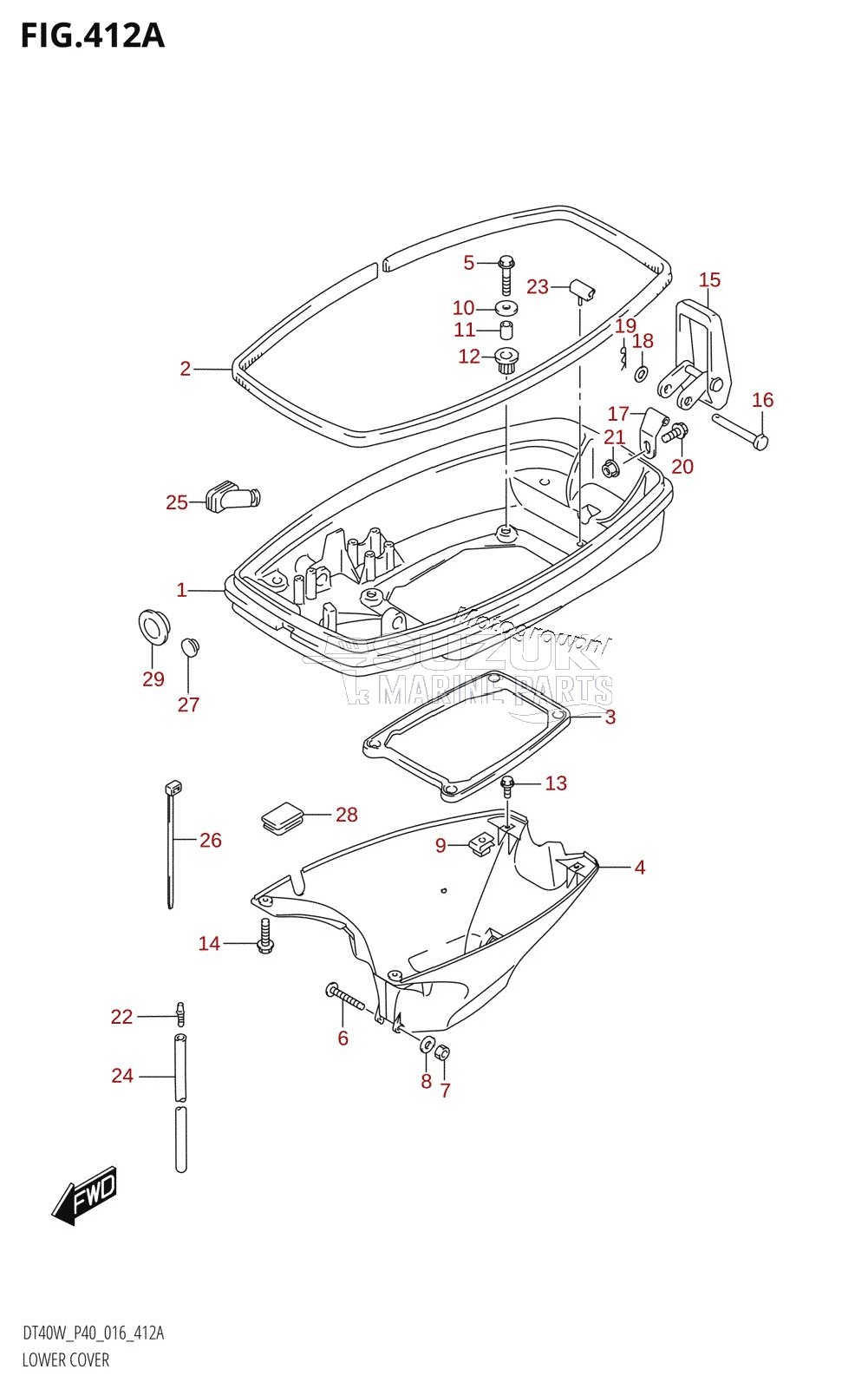 LOWER COVER (DT40W:P40)