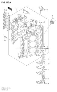 25003Z-510001 (2005) 250hp E40-Costa Rica (DF250Z) DF250Z drawing CYLINDER BLOCK