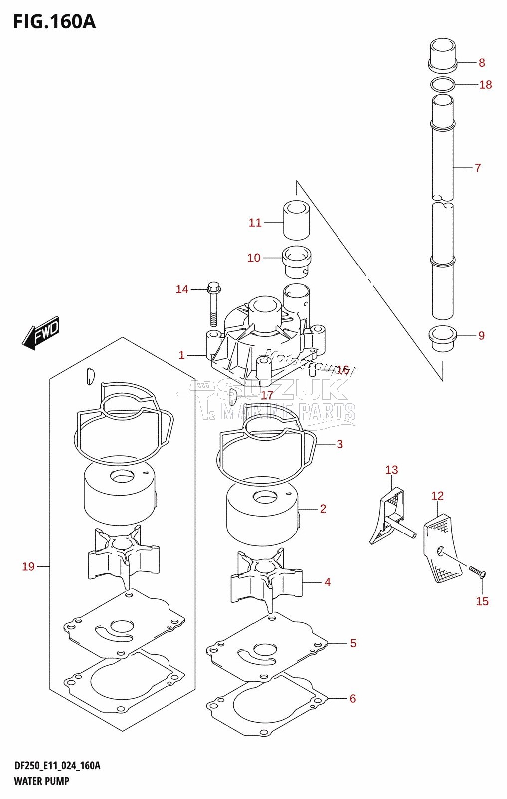 WATER PUMP (DF200T,DF200Z,DF225T,DF225Z,DF250T,DF250Z)