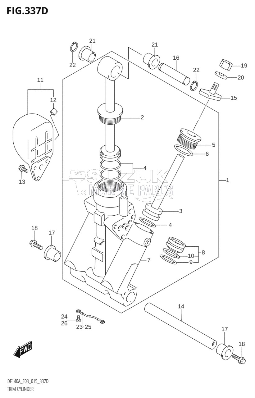 TRIM CYLINDER (DF140AT:E03)