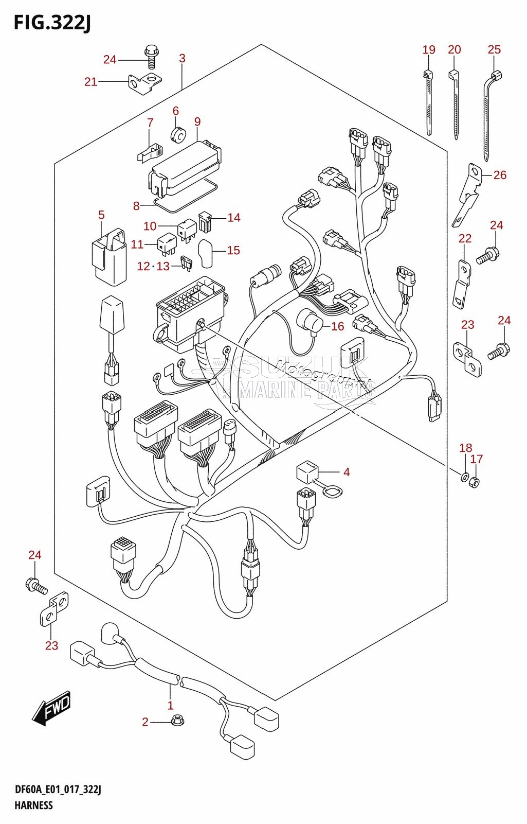 HARNESS (DF60AQH:E01)