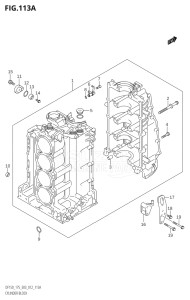 17502Z-210001 (2012) 175hp E03-USA (DF175Z) DF175Z drawing CYLINDER BLOCK