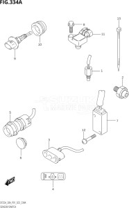 02504F-040001 (2020) 25hp P01-Gen. Export 1 (DF25  DF25A    DF25AT    DF25ATH    DF25Q  DF25R) DF25A drawing SENSOR / SWITCH (DF25A,DF30AQ)