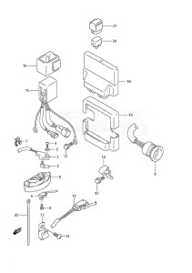 Outboard DF 200 drawing PTT Switch/Engine Control Unit