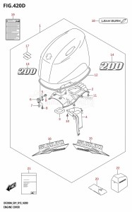 DF200AZ From 20003Z-510001 (E01 E40)  2015 drawing ENGINE COVER (DF200AT:E40)