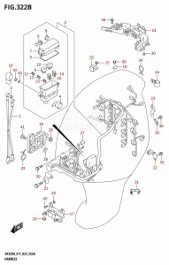 DF300B From 30003F-040001 (E11)  2020 drawing HARNESS ((022,023):(DF350A,DF325A,DF300B))