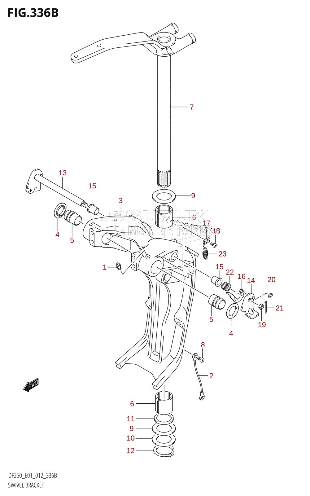 SWIVEL BRACKET (DF200T:E40:X-TRANSOM)