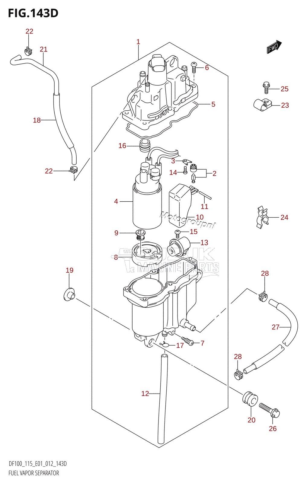 FUEL VAPOR SEPARATOR (DF115T:E40)