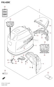 DF175T From 17501F-880001 (E03)  2008 drawing ENGINE COVER ((DF175T,DF175Z):(K6,K7,K8,K9))