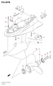 DF140AZ From 14003Z-040001 (E40)  2020 drawing GEAR CASE (DF140AT:E40)