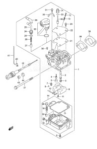 Outboard DF 9.9A drawing Carburetor Non-Remote Control