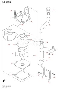 DF140 From 14001F-680001 (E03)  2006 drawing WATER PUMP (K6,K7,K8,K9,K10,011)