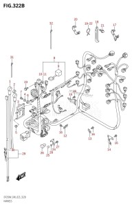 DF250 From 25005F-240001 (E40)  2022 drawing HARNESS (022,023)