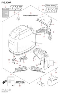 DF150 From 15002F-410001 (E01 E40)  2014 drawing ENGINE COVER ((DF175TG,DF175ZG):E40)