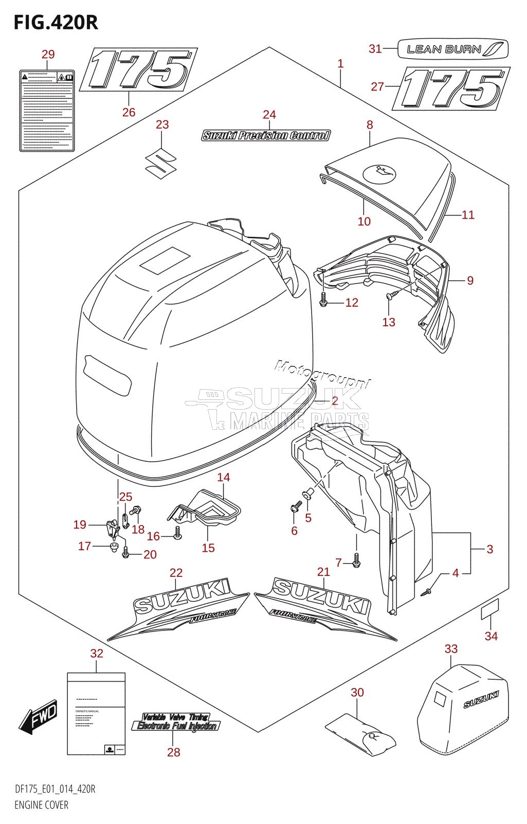 ENGINE COVER ((DF175TG,DF175ZG):E40)