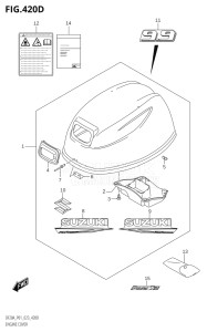 02002F-340001 (2023) 20hp E01 E40-Gen. Export 1 - Costa Rica (DF20A  DF20AR  DF20AT  DF20ATH) DF20A drawing ENGINE COVER (SEE NOTE)