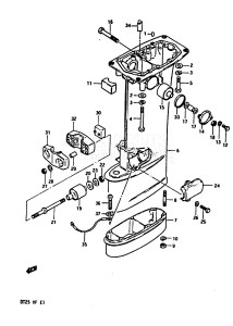 DT25 From 02503-405316-407354 ()  1984 drawing DRIVESHAFT HOUSING