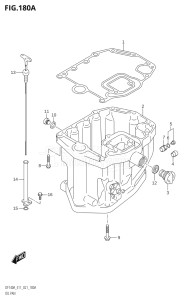 11503Z-040001 (2020) 115hp E11 E40-Gen. Export 1-and 2 (DF115AZ) DF115AZ drawing OIL PAN (DF100AT,DF115AST)