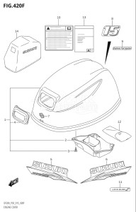 01504F-510001 (2005) 15hp P03-U.S.A (DF15A  DF15AR  DF15ATH) DF15A drawing ENGINE COVER (DF15AR:P03)