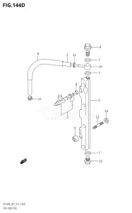 11503F-310001 (2013) 115hp E01 E40-Gen. Export 1 - Costa Rica (DF115AT) DF115A drawing FUEL INJECTOR (DF140AZ:E40)