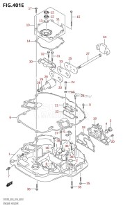 DF250Z From 25003Z-410001 (E03)  2014 drawing ENGINE HOLDER (DF250T:E03)