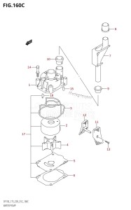 DF175Z From 17502Z-210001 (E03)  2012 drawing WATER PUMP (DF175T:E03)