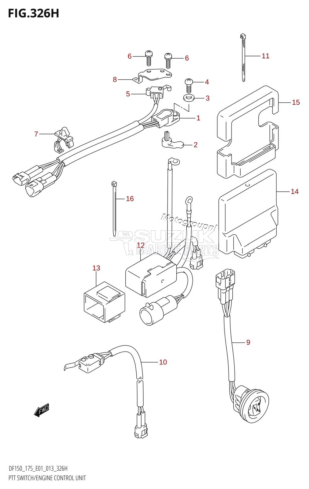 PTT SWITCH /​ ENGINE CONTROL UNIT (DF175Z:E40)