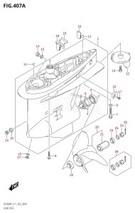 DF200AP From 20003P-340001 (E11 E40)  2023 drawing GEAR CASE