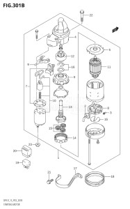 01502F-780001 (2007) 15hp P03-U.S.A (DF15K7) DF15 drawing STARTING MOTOR (K5,K6,K7,K8,K9,K10,011)