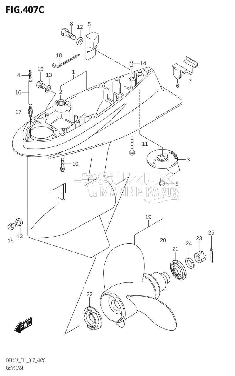 GEAR CASE (DF115AT:E40)