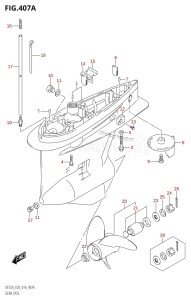 DF225Z From 22503Z-610001 (E03)  2016 drawing GEAR CASE (DF200T:E03)