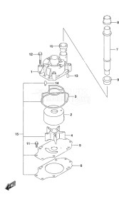 Outboard DF 350A drawing Water Pump