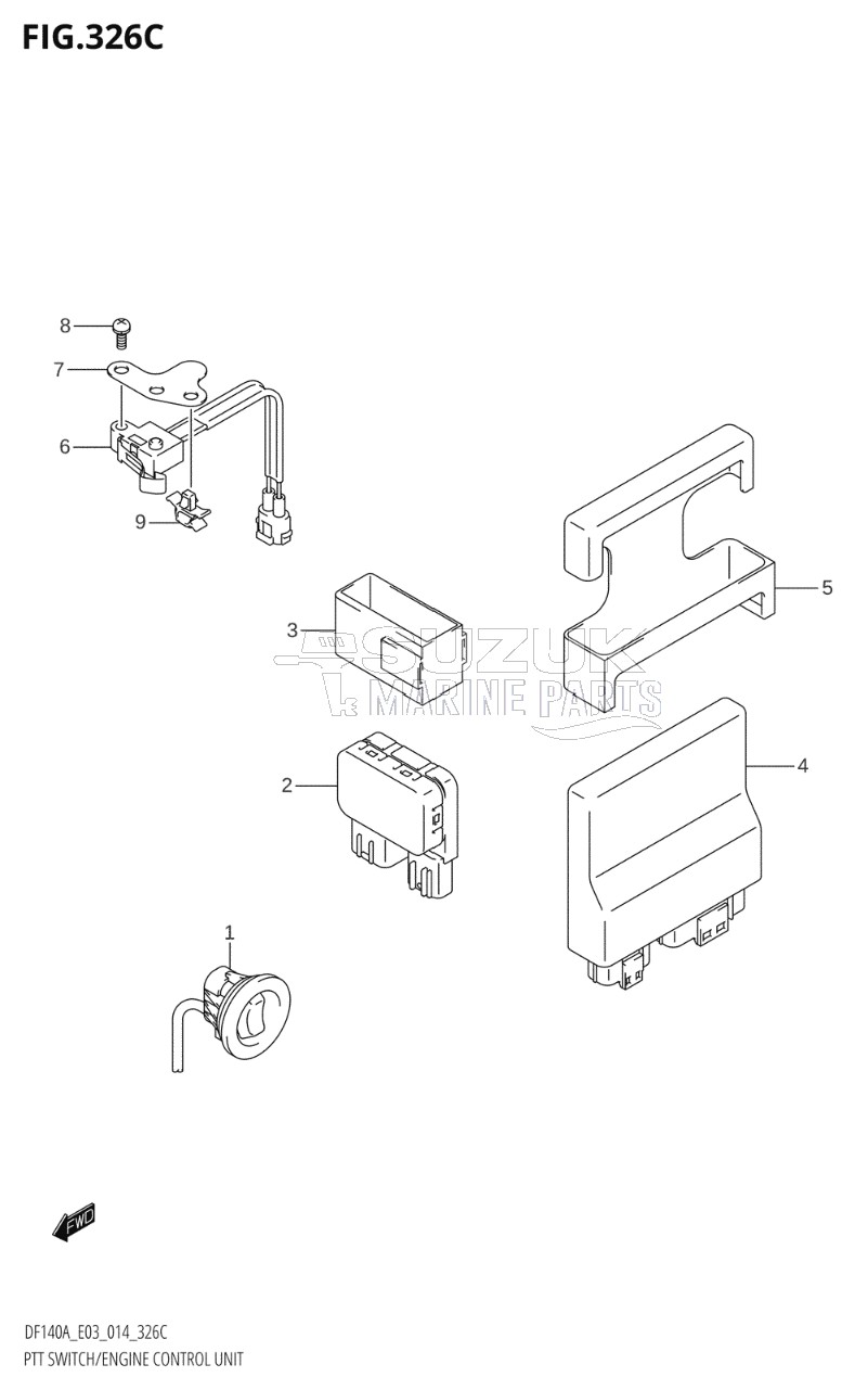 PTT SWITCH / ENGINE CONTROL UNIT (DF115AZ:E03)