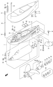 DF 300AP drawing Gear Case