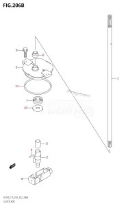 DF175T From 17502F-210001 (E01 E40)  2012 drawing CLUTCH ROD (DF150T:E40)