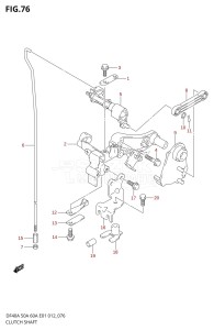 DF40A From 04004F-210001 (E34-Italy)  2012 drawing CLUTCH SHAFT (DF40A E01)