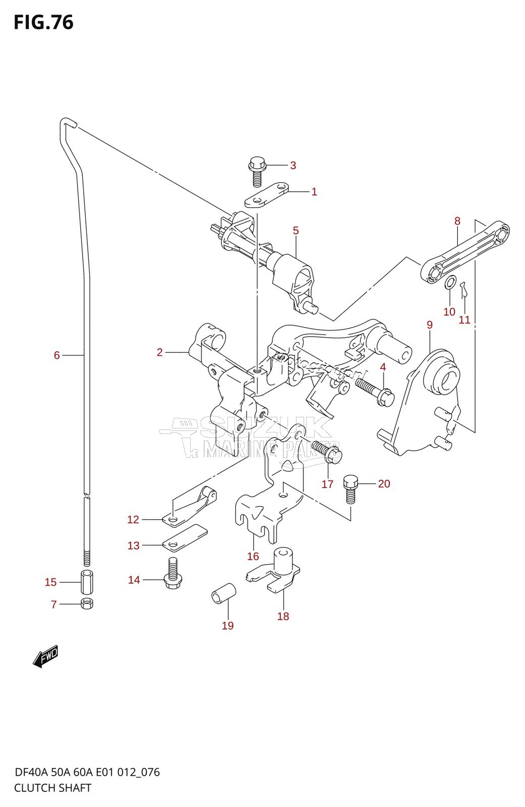 CLUTCH SHAFT (DF40A E01)