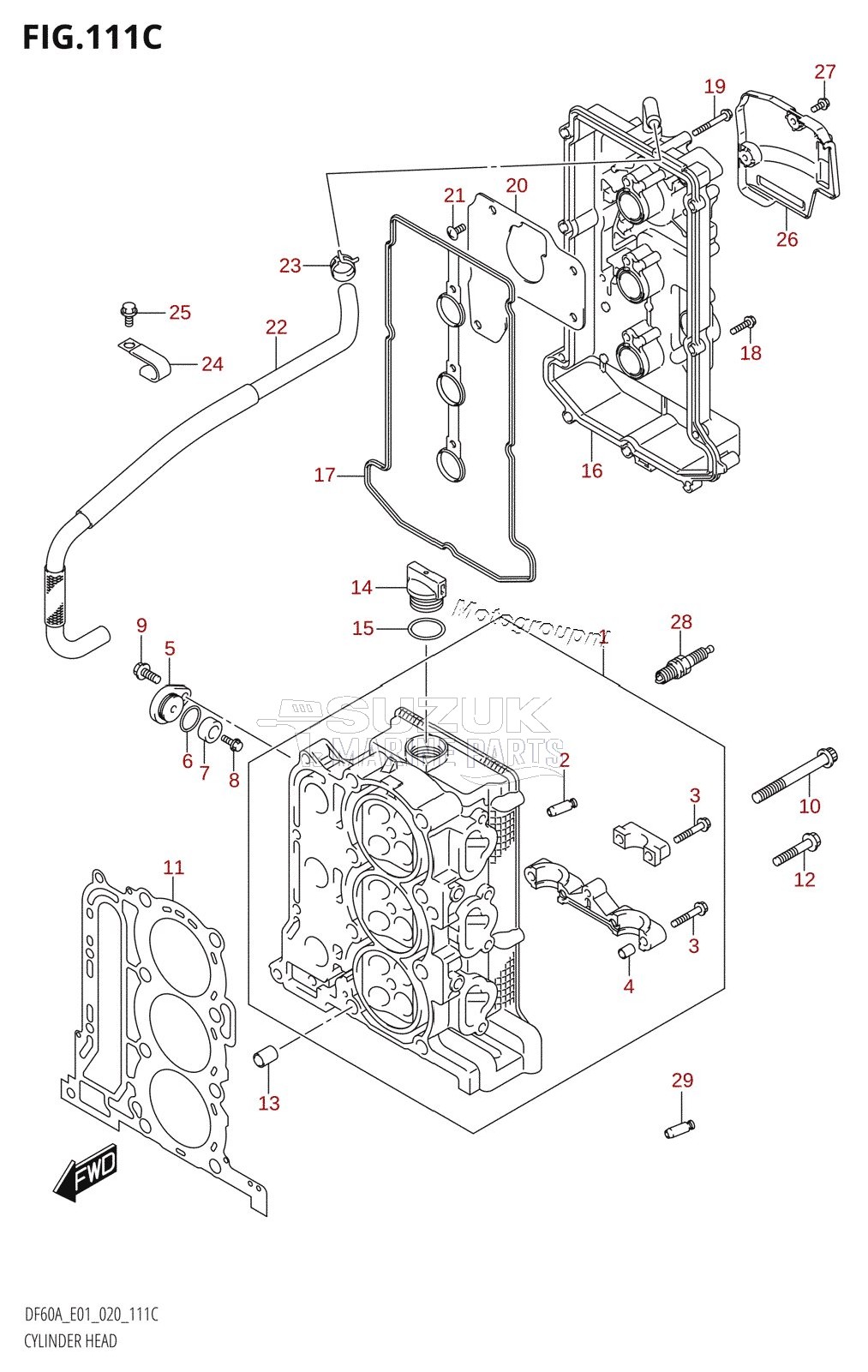 CYLINDER HEAD (DF50A,DF50ATH,DF50AVTH)