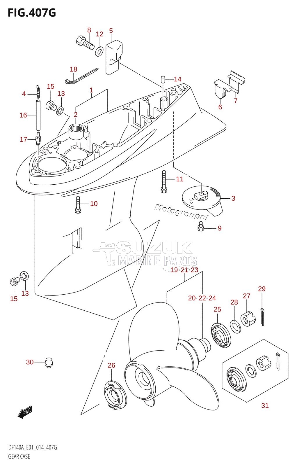 GEAR CASE (DF140AT:E01)